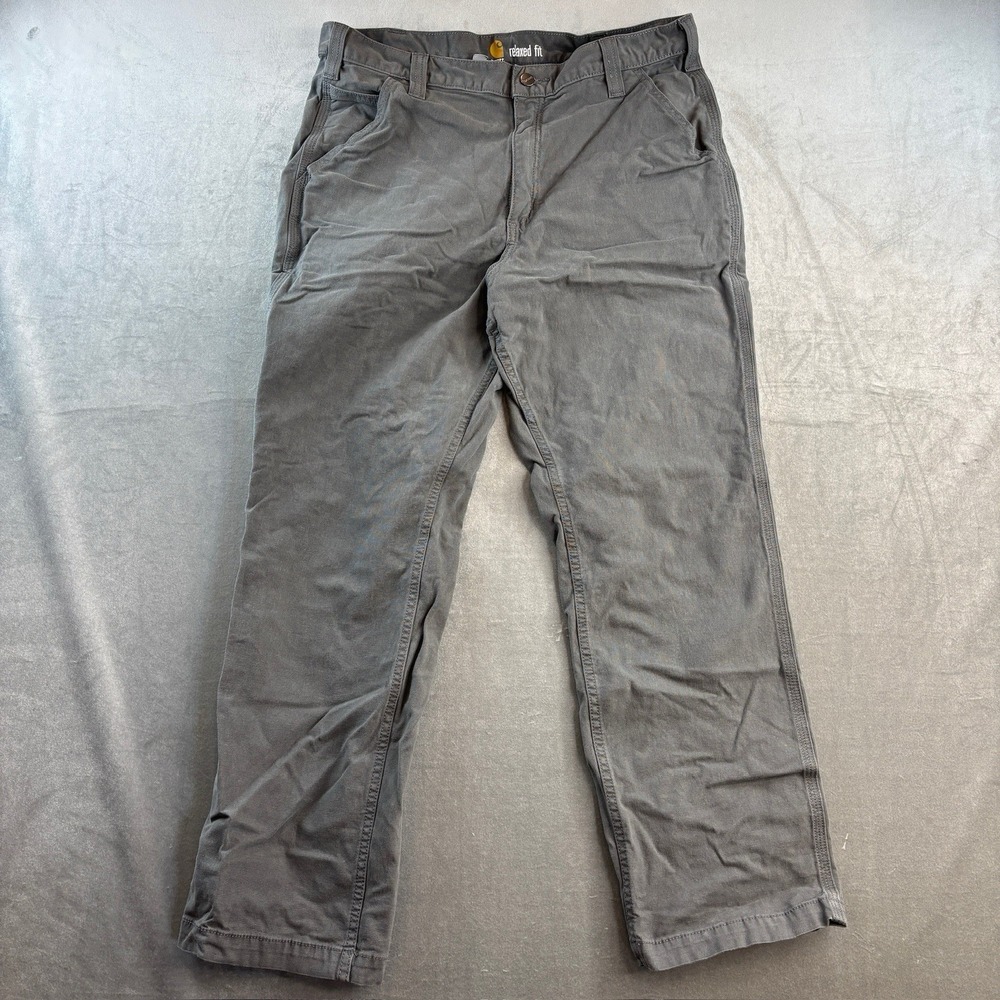Carhartt 102291 Relaxed Fit Work Pants Gray Mens 36x30